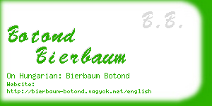 botond bierbaum business card